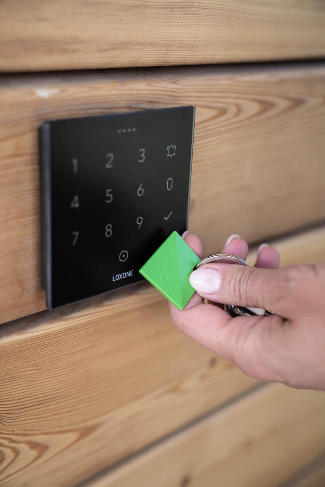 NFC-tag bij een codepaneel.