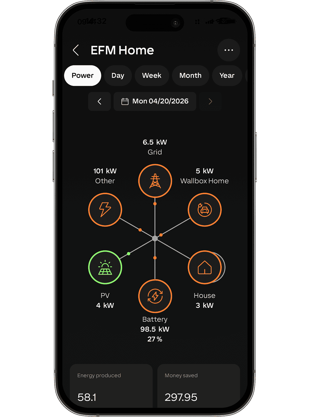 App voor bediening van het gebouw